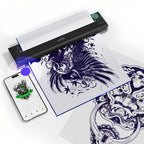 Impresora térmica | Impresora térmica portátil para tatuajes Peripage P90, adecuada para plantillas de tatuajes DIY con 5 hojas de papel de
