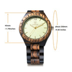 Leeev Reloj de Mano Ligero y Distintivo de Madera para Hombre, Colección Uwood Hecho a Mano de Sándalo Analógico de Cuarzo Vintage con Números Romanos, Reloj de Pulsera de Madera Natural