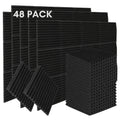 Paneles Acústicos 3D 30x30x2.5cm Autoadhesivos, Espuma Aislante de Sonido para Paredes - Paneles de Absorción Acústica para Estudio, Aislamiento Acústico para Hogar u Oficina, Reducción de Ruido 24/48/72 Piezas