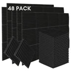 Paneles Acústicos 3D 30x30x2.5cm Autoadhesivos, Espuma Aislante de Sonido para Paredes - Paneles de Absorción Acústica para Estudio, Aislamiento Acústico para Hogar u Oficina, Reducción de Ruido 24/48/72 Piezas