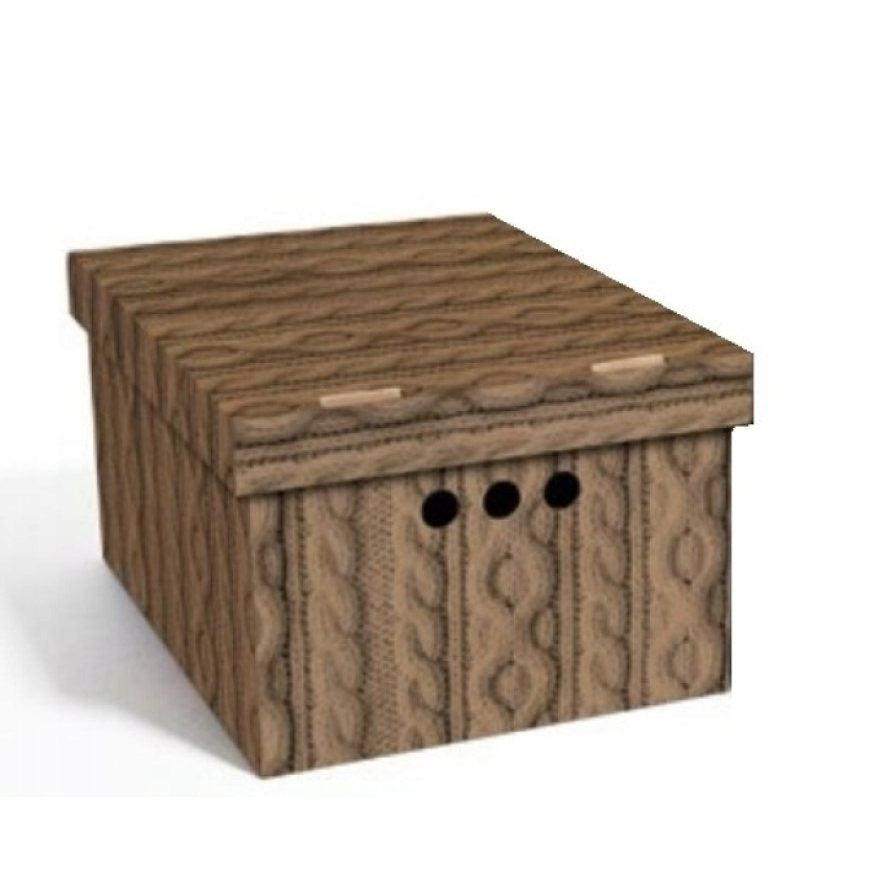 Caja de almacenamiento decorativa de cartón, 1 pieza, con estampado, para ropa, artículos pequeños, documentos, ideal para hogar, oficina o armario, dimensiones: 35x26.3x18.6 cm