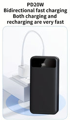 Batería externa | PD66W Carga Súper Rápida, Batería Portátil de Alta Capacidad 50000mAh, Pantalla LED de Energía/Puertos de Salida Rápida Dobles