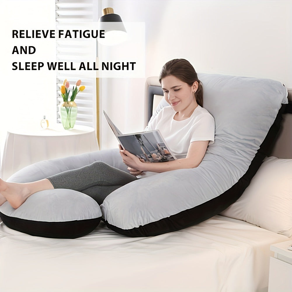 Almohada para Mujeres Embarazadas, Almohada Lateral de Protección Lumbar, Soporte de Embarazo en Forma de C Extraíble y Lavable, Soporte Ergonómico para la Cintura, Suave y Duradera, Sueño Cómodo, Ideal para Regalos de Navidad, Halloween y Acción de Graci