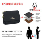 Royal Bagger Cartera Corta de Cuero Auténtico de Vaca para Mujer, Monedero con Bloqueo RFID, Múltiples Ranuras para Tarjetas y Llavero 2443