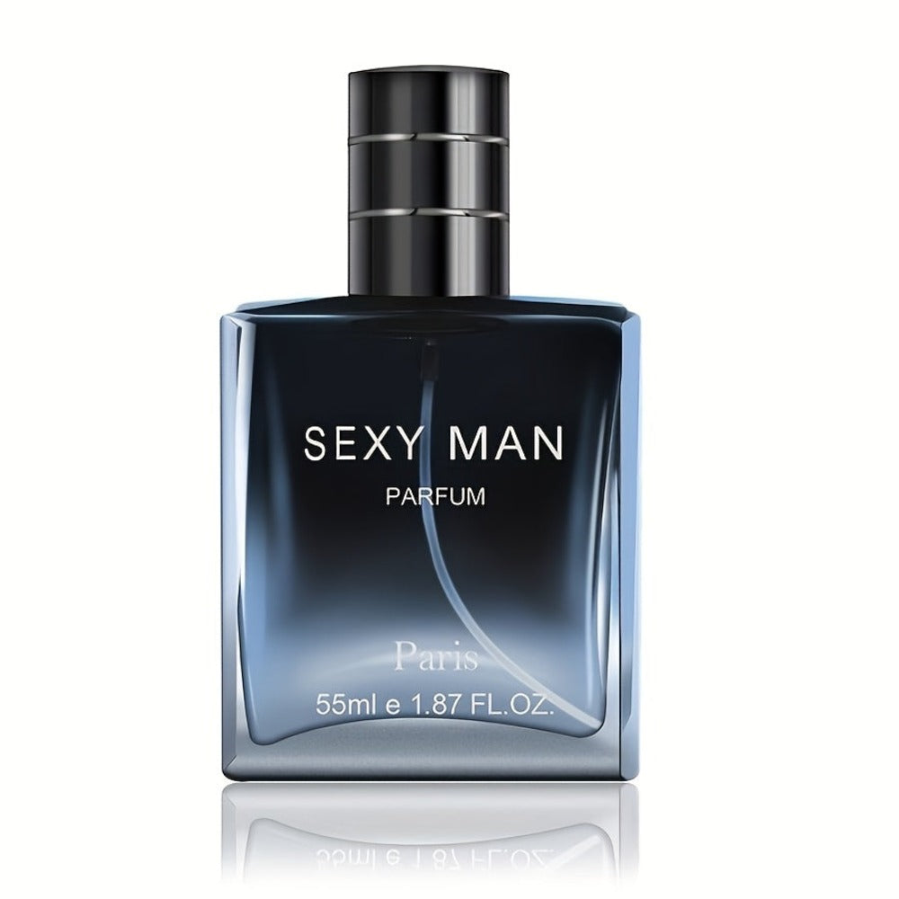SEXY MAN Perfume para Hombre | Fragancia Parisina, 2 Opciones: Botella Negra (Bergamota, Cedro, Cuero) / Botella Azul (Lima, Violeta, Almizcle), Aroma Encantador para Uso Diario y Citas