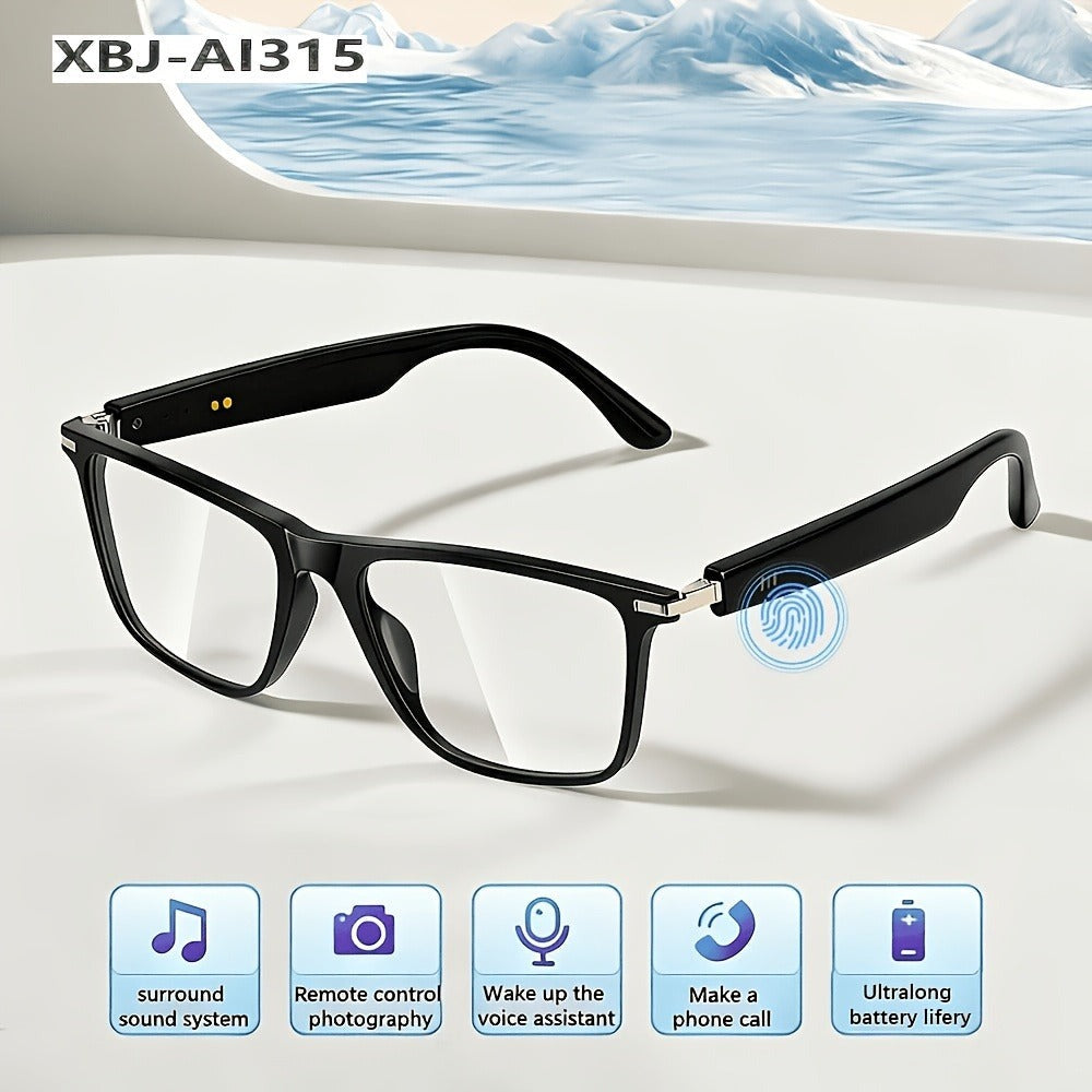 Gafas Inteligentes con IA que brindan traducción en tiempo real en 160 idiomas, sistema Chat GPT, auriculares inalámbricos Hifi, altavoces estéreo duales, control táctil, carga USB Tipo-C, micrófono incorporado, llamadas de voz de alta definición, reprodu
