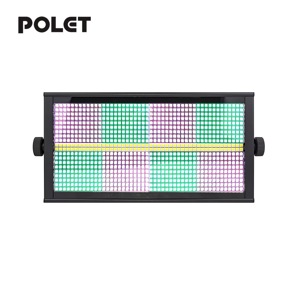 POLET 200W LEDRGBW 4 en 1 luz estroboscópica con partición 8+8 blanca 8000K DMX512 superbrillante para DJ, lavado, bodas, bar, efectos de iluminación escénica estroboscópica para fiestas, clubes y espectáculos