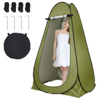 Carpa Portátil de Privacidad para Exteriores - Montaje Instantáneo para Ducha, Baño y Cambio de Ropa con Diseño Ovalado en Forma de Cúpula, Refugio Ligero Verde para Baño Pop-Up en RV, Playa, Jardín, Caravana (No Necesario)