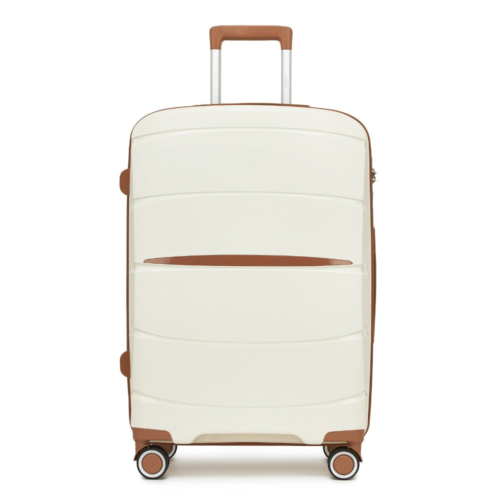 1/3 piezas de 20 pulgadas, 24 pulgadas y 28 pulgadas, maleta KONO, carrito, estuche de viaje - polipropileno, ligero, carcasa dura, 4 ruedas giratorias dobles y cerradura TSA