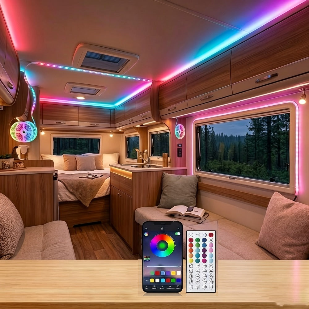 Tira LED | Tiras de luces LED inteligentes de 10M/15M/20M/30M con control remoto de 44 teclas, sincronización de música RGB y cambio de color, 20