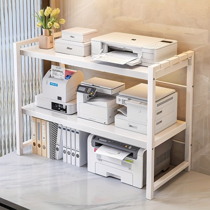 Soporte para impresora de escritorio para oficina archivos y equipos de impresión | diseño funcional