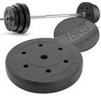 Juego de placas de peso estándar de 15Kg/ 20Kg/ 30Kg, mancuernas, barra de gimnasio, entrenamiento de levantamiento de pesas, placas de mancuernas para culturismo
