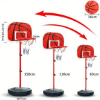 Base de aro de baloncesto, soporte de baloncesto de altura regulable 63-150 cm, juego de aro y tablero de baloncesto