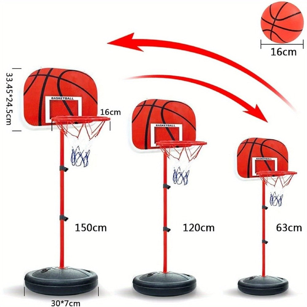 Base de aro de baloncesto, soporte de baloncesto de altura regulable 63-150 cm, juego de aro y tablero de baloncesto