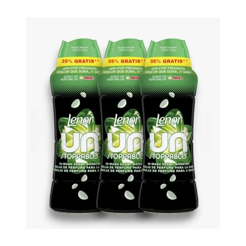 Lenor 3x270-Unstoppables Perlas Suavizante Perfumadas, Lavados, Potenciador de Frescor, Fragancia a Ariel -Lenor Unstoppables Perlas Suavizante de Perfume para la Ropa 4*195 Frescor para el Lavado Fragancia Fresca- 4*195 Frescor para el Lavado Fragancia V