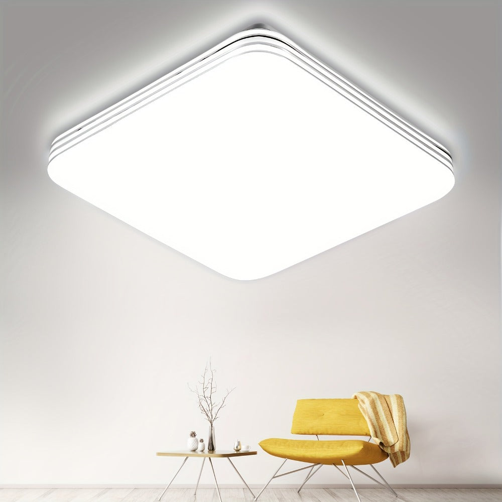 Lámpara de techo | Lámpara de techo LED cuadrada 18W 24W 36W 48W blanco frío 6500k, iluminación interior para dormitorio, sala de estar, cocina