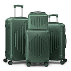 Maleta de Viaje Ligera con Protectores de Esquina, 4 piezas, Tamaño 12/ 20/ 24/ 28 Pulgadas, Carcasa Rígida Duradera, Ruedas Giratorias 360, Gran Capacidad Multifuncional