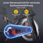 Bicicleta estática Kehot para interior | Rodillo de ciclismo silencioso con monitor LCD, resistencia ajustable y sensor de frecuencia cardíaca | Manillar y asiento ajustables en 6 niveles | Estructura robusta con capacidad de peso de 150 kg | Bicicleta de