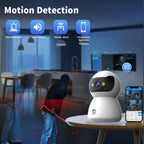 Cámara de seguridad inalámbrica para interiores compatible con Wifi de doble banda 2.4G/5G, equipada con cámara Pan-Tilt de 360°, con seguimiento de movimiento y visión nocturna a todo color, ideal para monitoreo del hogar o cámara para mascotas
