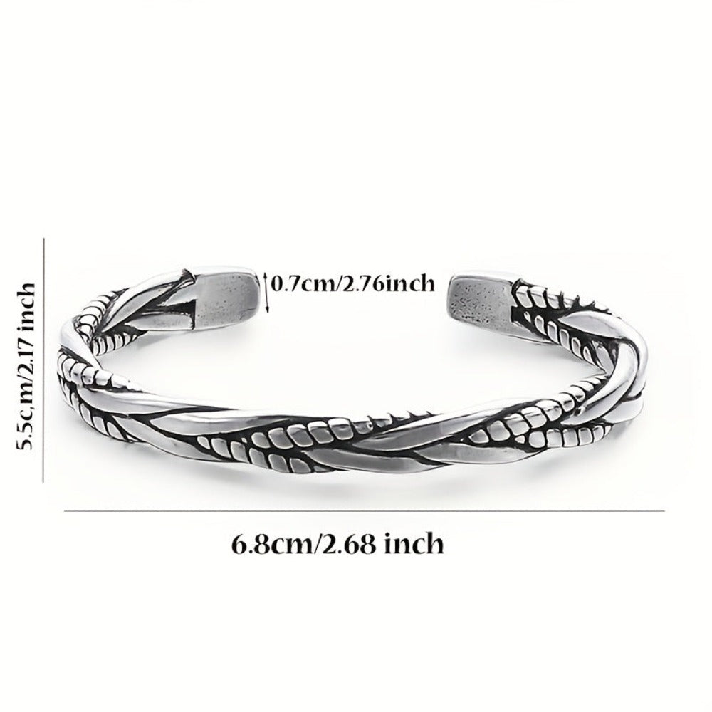 Pulsera abierta unisex de plata 925 con diseño clásico y elegante de serpiente, ideal para uso diario, regalo perfecto para San Valentín, Año Nuevo, cumpleaños o Día del Padre, incluye caja de regalo