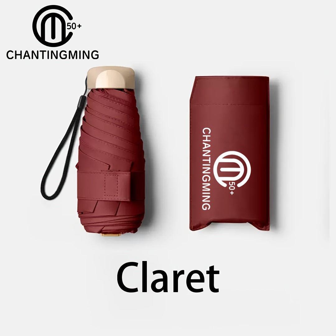 Paraguas plegable compacto de 1 pieza, disponible en 11 colores, paraguas de viaje, paraguas portátil ligero, miniparaguas de sol de moda para hombre, paraguas de viaje de bolsillo, regalo para mujer