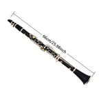 Siemonic Clarinete en Si bemol de 17 llaves, juego de clarinete chapado en níquel con estuche, kit de clarinete para principiantes con kit de limpieza y adicionales, instrumento de viento para práctica, interpretación y uso musical