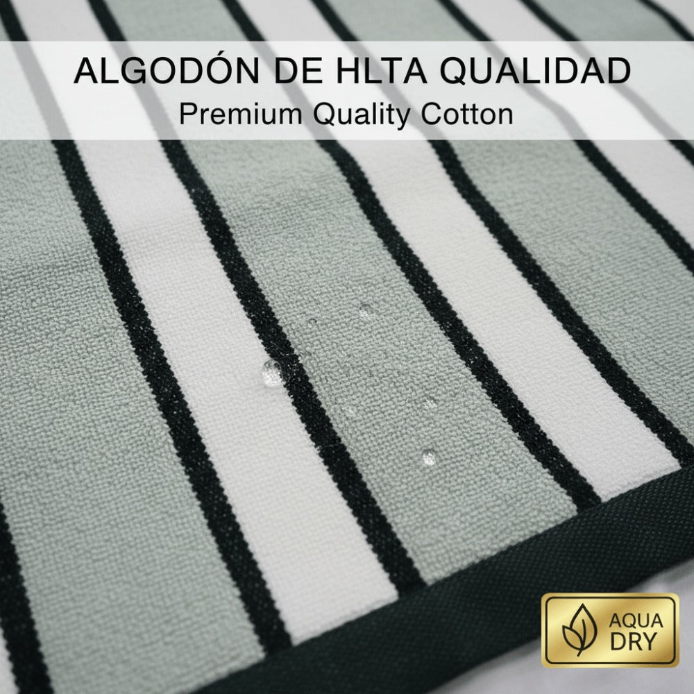 Toalla de playa grande de algodón 97% ALGODÓN 3% POLIÉSTER – XL 100x180cm Secado rápido, absorbente y ligera para piscina, playa y viajes. Diseños con estampado de rayas y tenis.