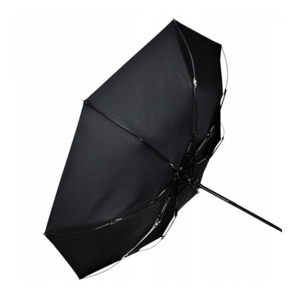 Paraguas XXL Plegable Automático Resistente al Viento Negro. Paraguas Abre y Cierra con un Botón. Estructura Sólida de Acero de 8 Varillas con Fibra de Carbono. Diámetro 96 Cm XXL. Material de Secado Rápido con Recubrimiento UV. Longitud Compacta 26 Cm -