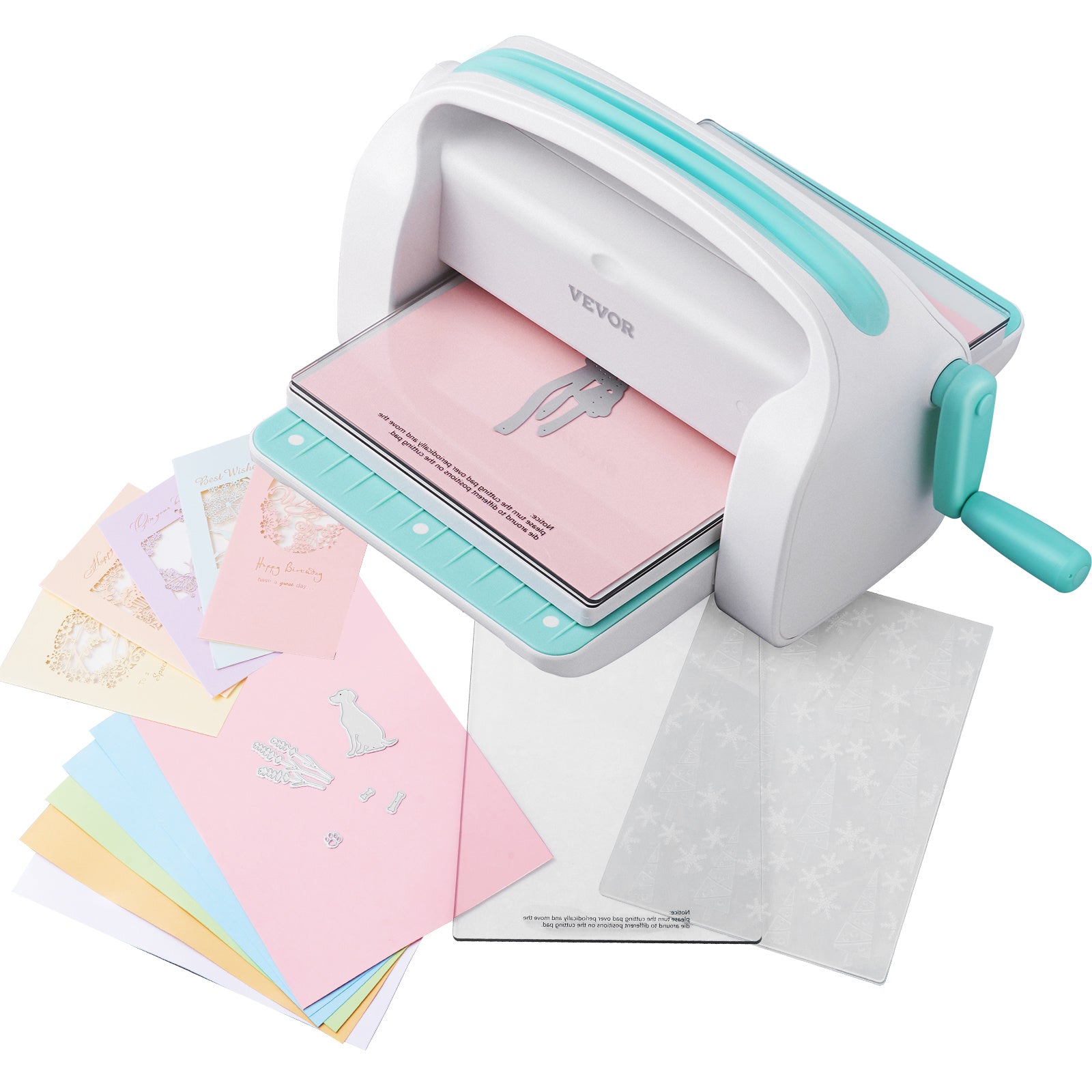 Máquina manual de troquelado y estampado VEVOR con apertura de 9" para arte, manualidades y scrapbooking