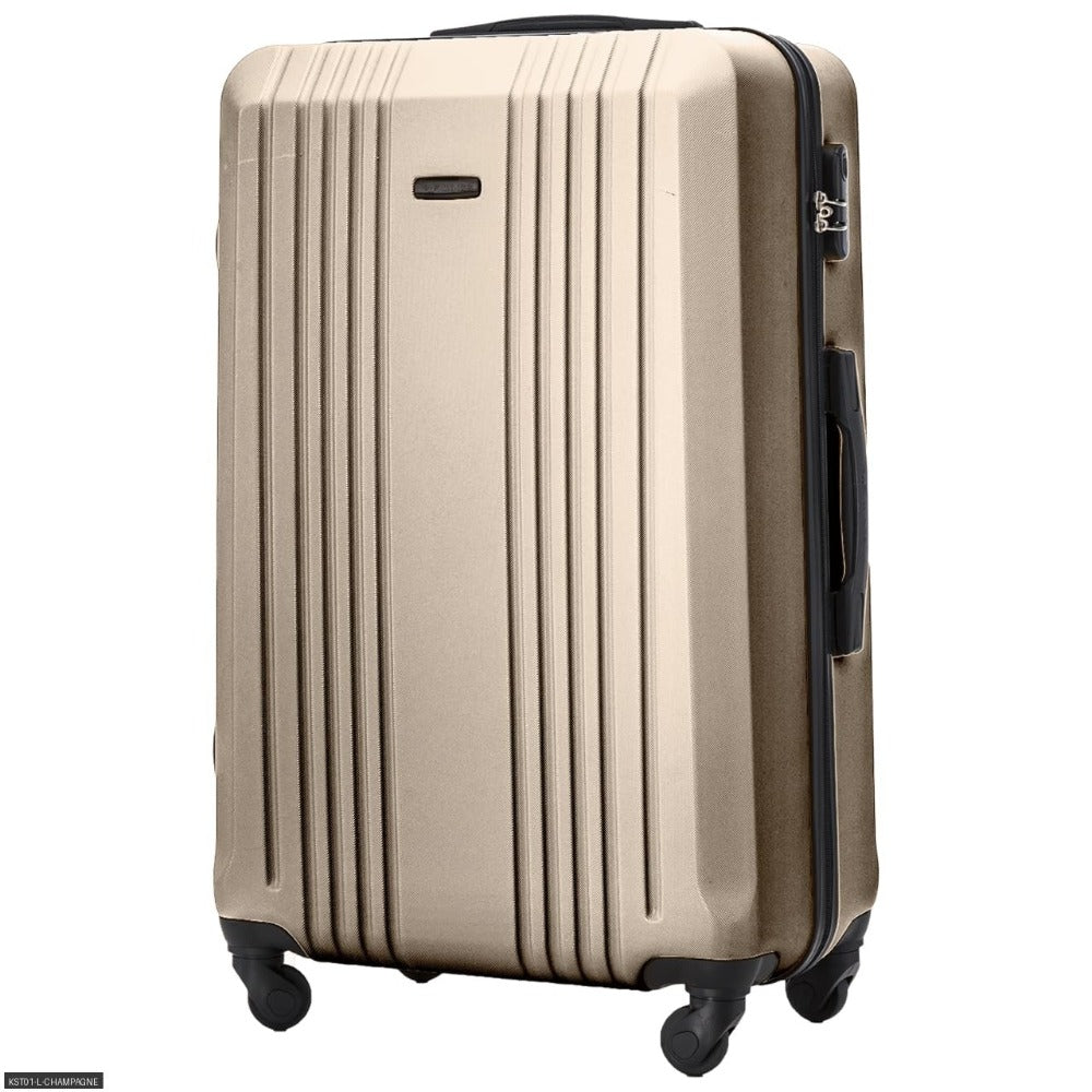 Maleta Rígida Grande XL, Aprox. 75X47X27 Cm O 66X42X24 Cm O Maleta de Cabina 56X38X22 Cm O 55X38X20 Cm / 18" 20" 24" 28" / ABS+, Asa Telescópica Ajustable, 4 Ruedas de 360°, Cerradura con Código, Equipaje de Mano en Colores Oro Rosa / Champán / Amarillo /