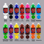 Pintura acrílica prémium de 14 colores en botellas de 500 ml, consistencia espesa y cobertura opaca para trabajo de estudio, bocetos al aire libre, pintura sobre lienzo, murales de pared y manualidades (artistas, estudiantes, aficionados)