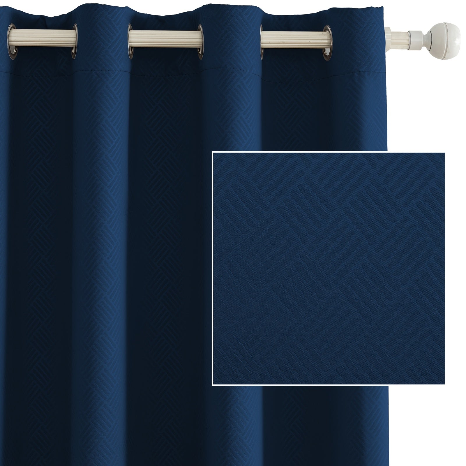 Cortinas opacas YSTYLE 2, método de colgante perforado, protección solar, protección de la privacidad, aislamiento térmico, reducción de ruido, adecuadas para diversas decoraciones de interiores como dormitorios, salas de estar y restaurantes