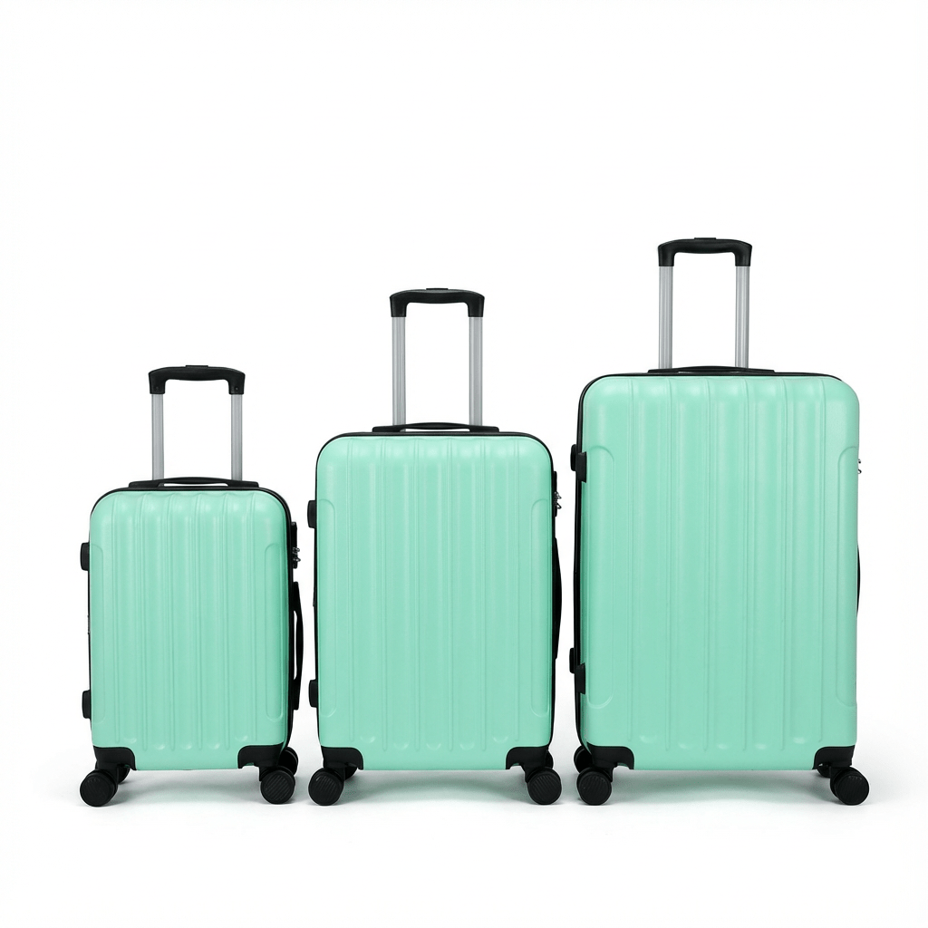 Juego de 3 Maletas Tamaños 18" (51X33X20cm), 22" (61x41x25cm), 26" (71x46x31cm) Medidas con ruedas incluidas, con Cerradura Numérica Maleta Cabina Trolley con Carcasa ABS Ligera, Asa Telescópica de Aluminio y 4 Ruedas Giratorias 360°