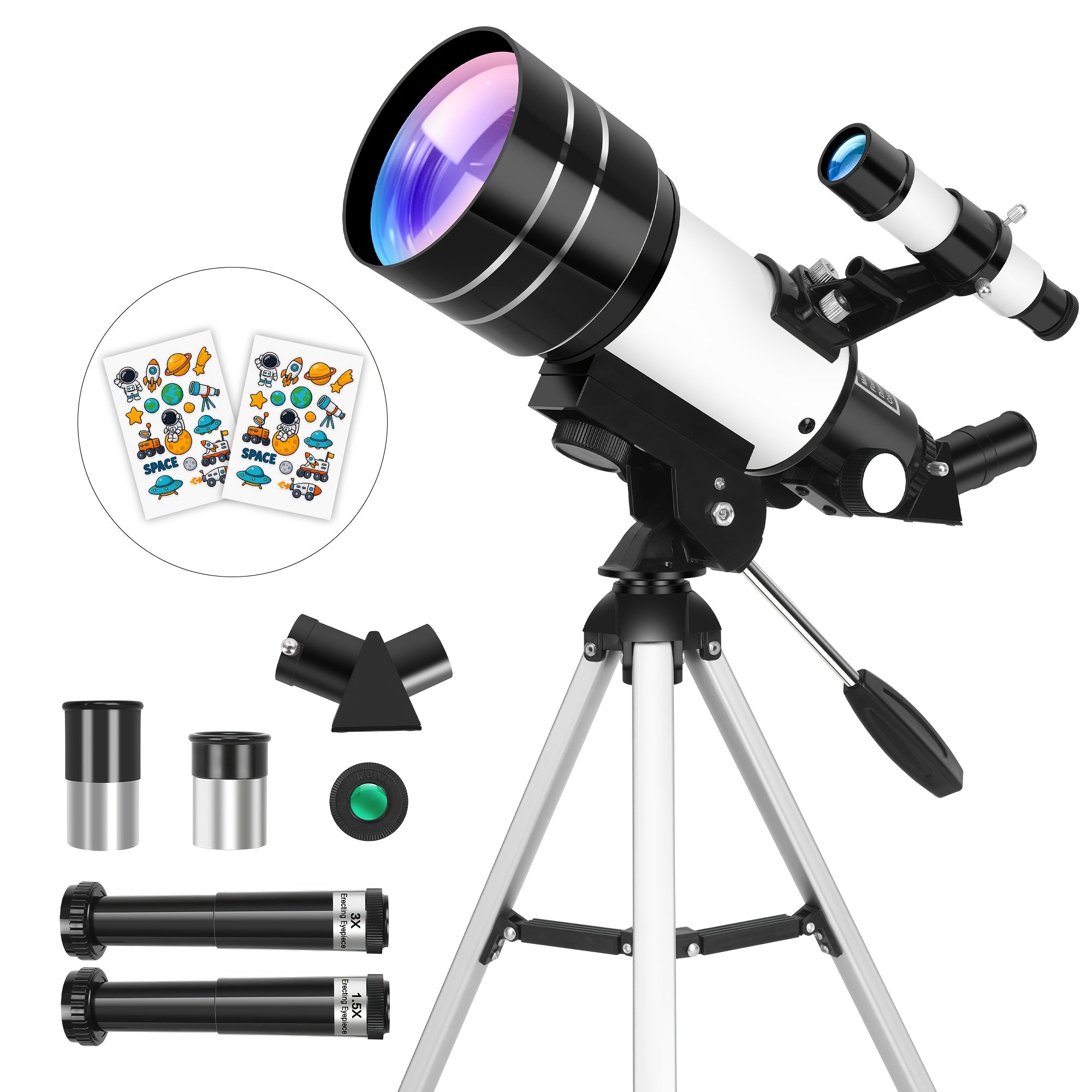 Telescopio astronómico para principiantes para principiantes | Observación lunar educación y camping