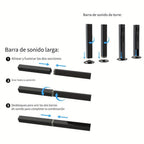 Barra de sonido con subwoofer, barra de sonido para Smart TV, barras de sonido inalámbricas 5.0, graves profundos, sistema de audio para TV con ARC/Opt/AUX para sonido de cine en casa mejorado, altavoz con control remoto por infrarrojos