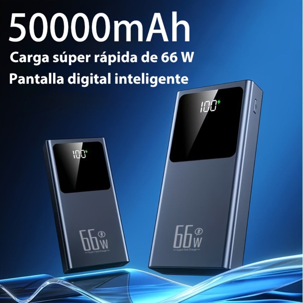 Batería Externa Portátil de Gran Capacidad de 50000mAh, Cargador USB Rápido para Reserva de Energía de Emergencia al Aire Libre, Luz para Camping al Aire Libre, Carga Rápida Bidireccional, Adecuada para Teléfonos, Android y Dispositivos Digitales, Regalo