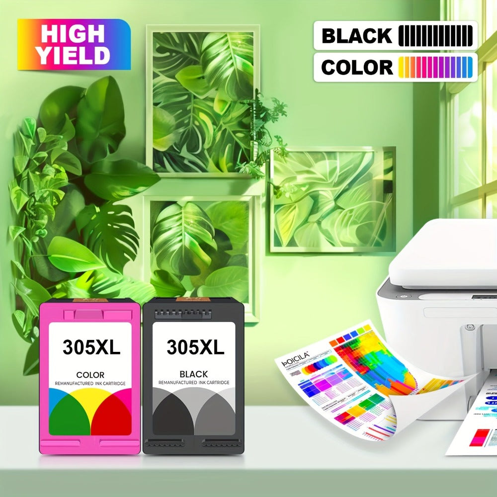 Carcasa de tinta para impresora 305XL Multipack | Reemplazo para HP 305XL Color Negro, Compatible con HP Deskjet 2800e, 2810e, 2820e, 2821e, 2822e, 2823e, 2800, 2810, 282