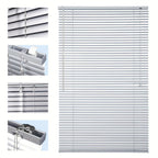 Persiana veneciana Sekey Klemmfix para ventanas, de suspensión libre, lamas de aluminio de 25 mm, con perforación, incluye material de montaje, persiana de aluminio, sin perforación