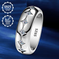 Anillo de moda para mujer, exquisito, de plata de ley 925, elegante y moderno, un anillo de joyería de alta gama para mujer con gran apariencia, adecuado para viajes de vacaciones, uso diario y es el regalo conmemorativo perfecto para amigos