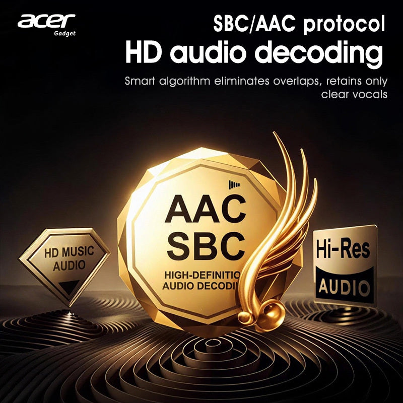 Auriculares Bluetooth | Auriculares inalámbricos Acer Ohr646 originales y oficiales, intrauditivos, inalámbricos 6.0 ANC con reducción activa de