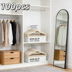 100 Perchas de Terciopelo, Perchas de Fieltro Delgadas y de Alta Calidad, Ganchos Giratorios de 360°, una Solución de Almacenamiento Elegante y Duradera para la Organización del Armario, Abrigos, Suéteres, Trajes, Perchas para Accesorios y Adiciones de Mo
