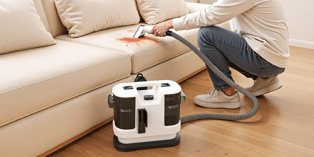 Lubluelu 16500Pa Potente Aspiradora de Desechables, Aspiradora Vertical de Mano con Herramientas Multifunción, Diseño de Tanque de Agua Dual, Diseño que Ahorra Espacio, Limpieza de 3 Acciones, para Alfombras, Mascotas, Asientos de Coche, Sofá, Sillón, Nav