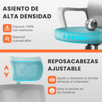 RELAXTY Silla de Oficina Ergonómica – Ajustable y Reclinable con Reposacabezas, Soporte Lumbar, Malla Transpirable y Ruedas 360° | Soporta Hasta 100 kg