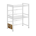 Estante de almacenamiento expandible de 2/3 niveles con 4 ganchos y soporte para tablas de cortar, estante de utilidad de encimera con altura y ancho ajustables, estante de almacenamiento para garaje, estante de almacenamiento vertical, extensible de 40-6