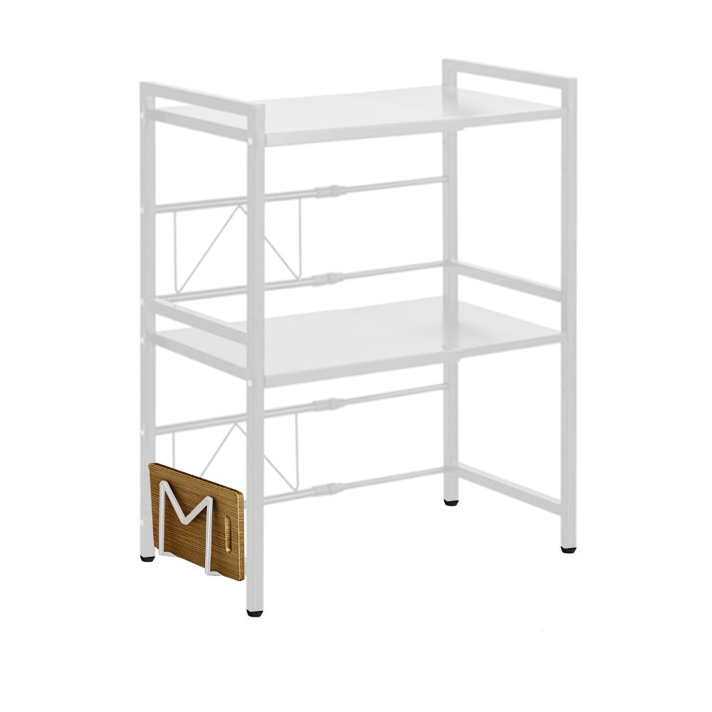 Estante de almacenamiento expandible de 2/3 niveles con 4 ganchos y soporte para tablas de cortar, estante de utilidad de encimera con altura y ancho ajustables, estante de almacenamiento para garaje, estante de almacenamiento vertical, extensible de 40-6