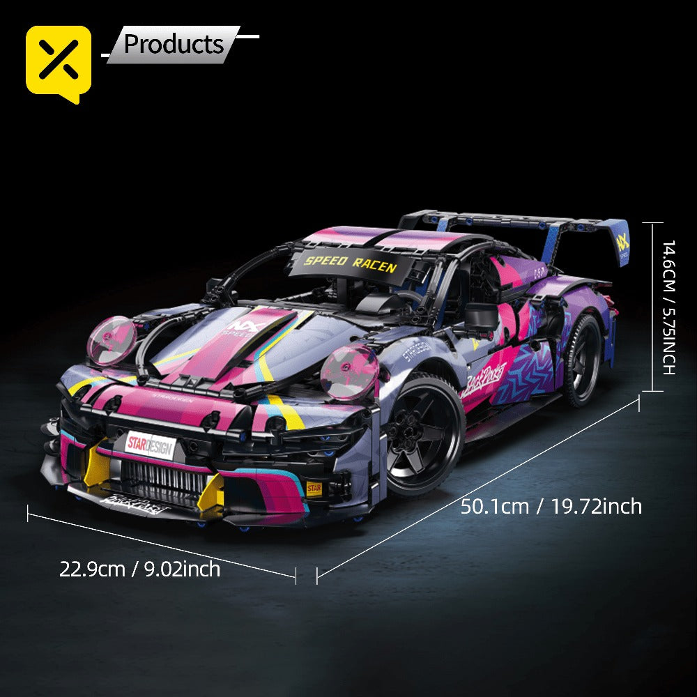 Serie 1:10, Modelo de Coche Deportivo para Armar, Bloques de Construcción Geniales de la Serie de Coches Deportivos, Diseño con Sentido de Ciencia y Tecnología, Empalme Simple y de Buena Operación, Adecuado para Coleccionistas, Regalo para Festivales y Cu