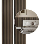 Juego de 4 Paneles Acústicos de Tablas, 120 X 60 Cm, Paneles Acústicos de Madera, Paneles de Pared de Madera, Paneles de Área Grande, Paneles de Pared Multifuncionales, Adecuados para Sala de Estar, Sala de Música, Cine en Casa, Estudio de Grabación, Gris