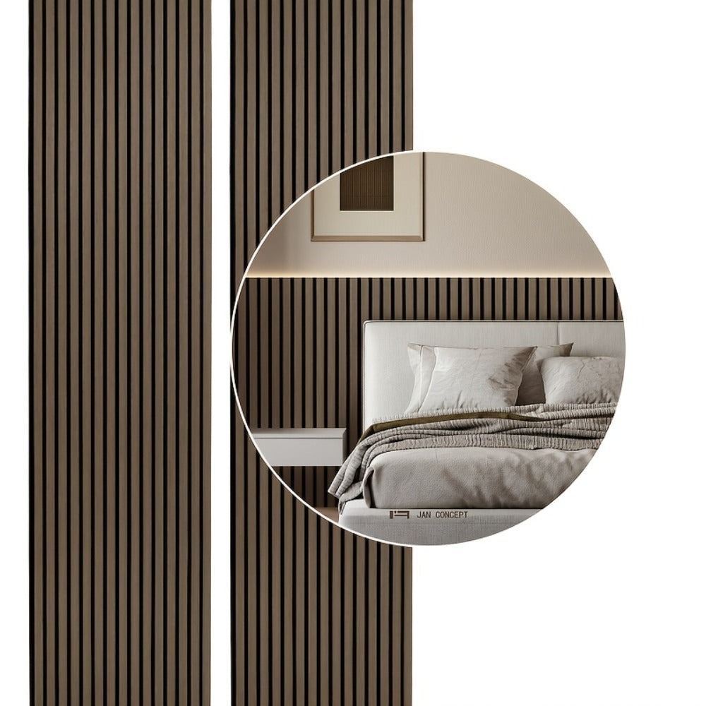 Juego de 4 Paneles Acústicos de Tablas, 120 X 60 Cm, Paneles Acústicos de Madera, Paneles de Pared de Madera, Paneles de Área Grande, Paneles de Pared Multifuncionales, Adecuados para Sala de Estar, Sala de Música, Cine en Casa, Estudio de Grabación, Gris