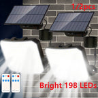 Luces solares LED para exterior 2 piezas | Jardín, pared y seguridad exterior