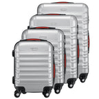 Conjunto PROVITERA de 4 Maletas Rígidas de ABS, Maleta Rígida S-M-L-XL con Asa Telescópica de Gel y 4 Ruedas de Rodadura Fácil, Trolley Ligero y Resistente al Viaje, Equipaje de Mano con Cerradura de Código, Mangos de Gel Ergonómicos, Ruedas Giratorias de